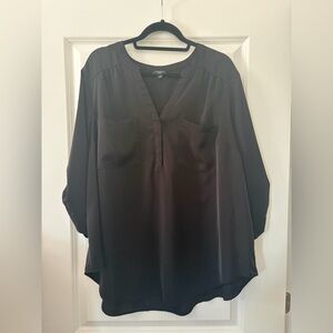 Torrid Harper Black 3/4 Sleeve Blouse